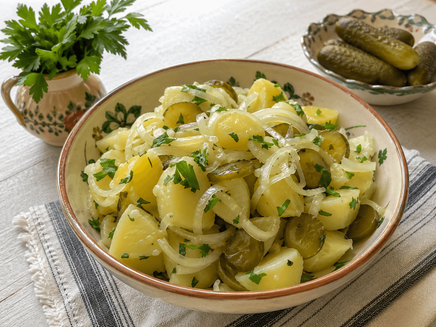 Salată orientală de post pregătită ca rețetă de post.